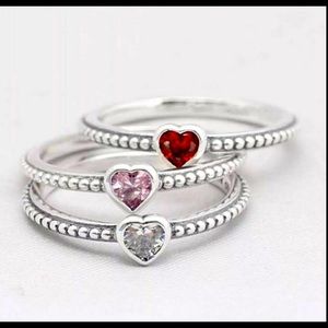 Pink Pandora heart ring